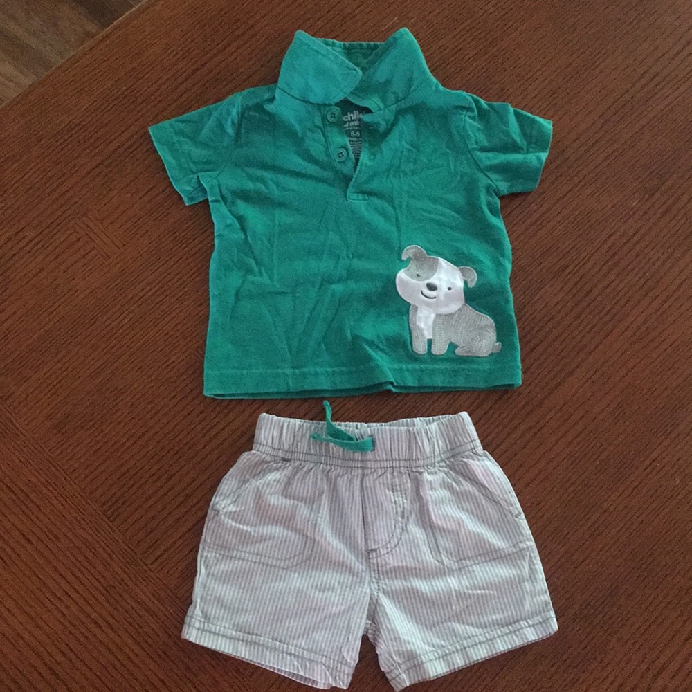 Baby polo/shorts outfit